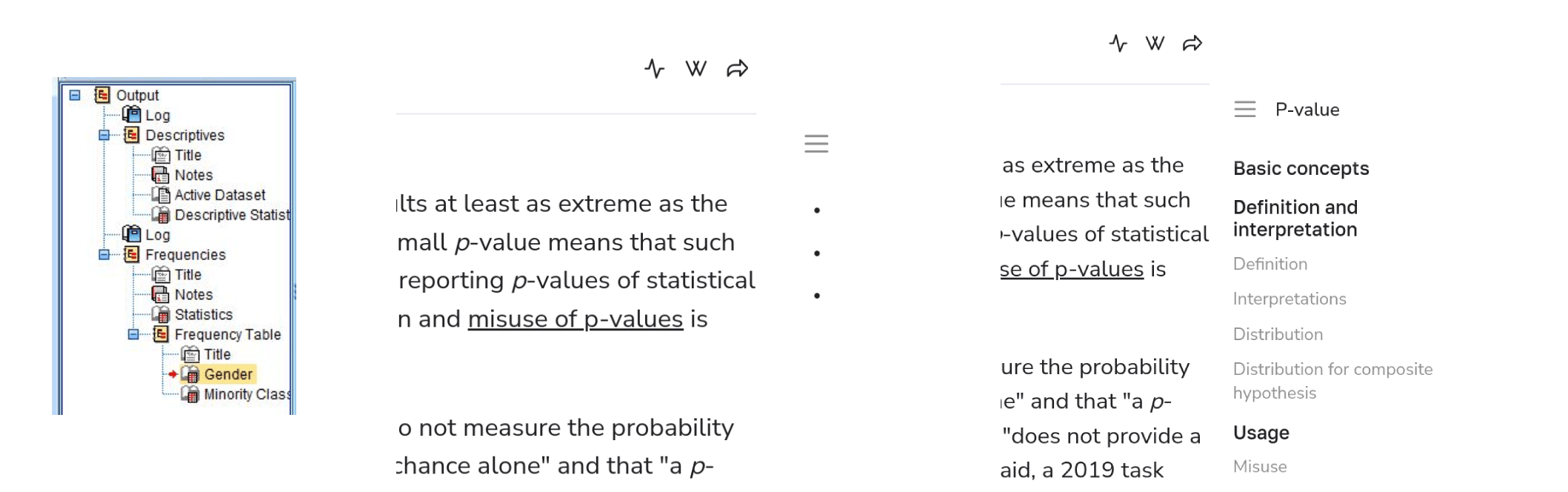 Reference information architecture patterns for results navigation