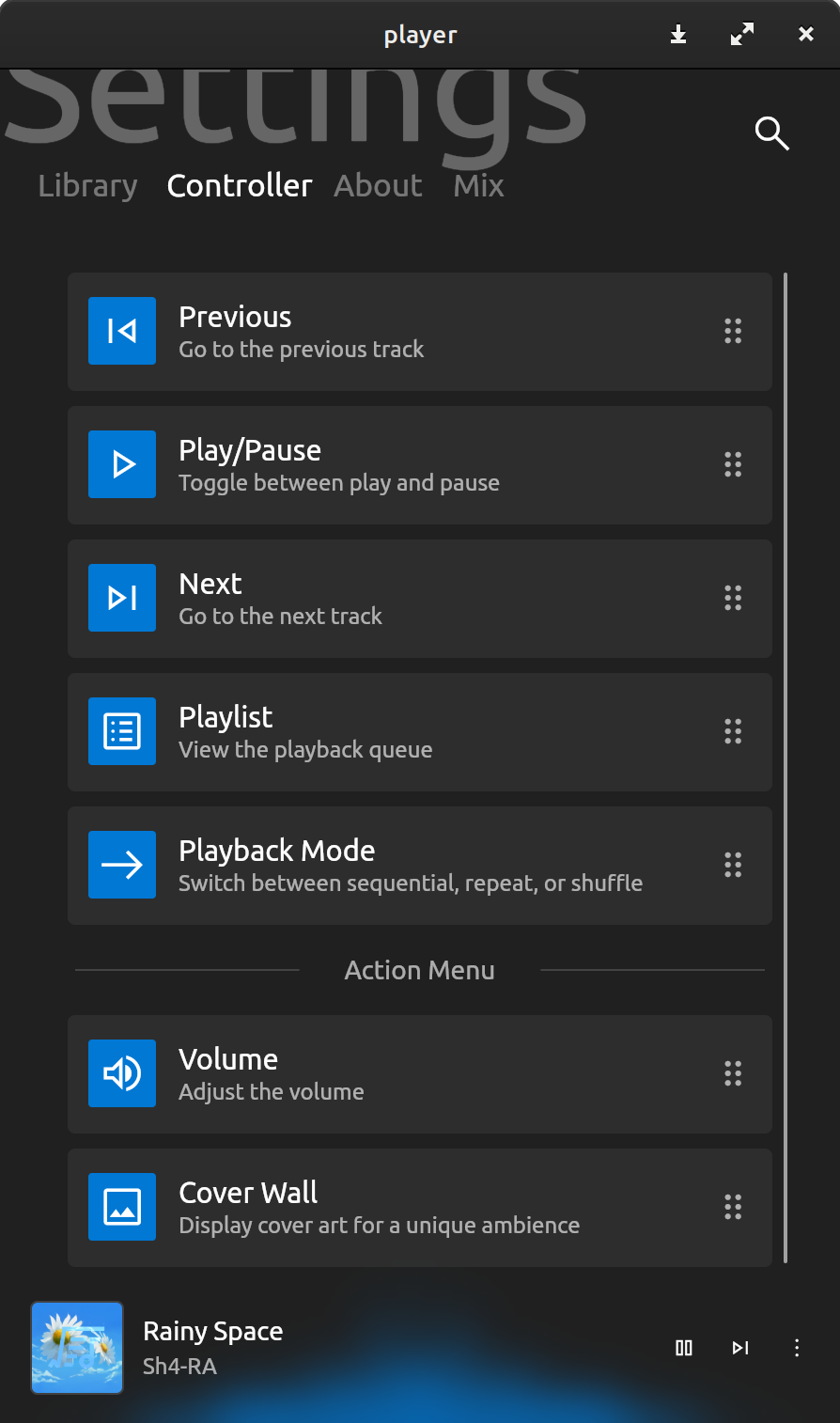 Playback Control Settings